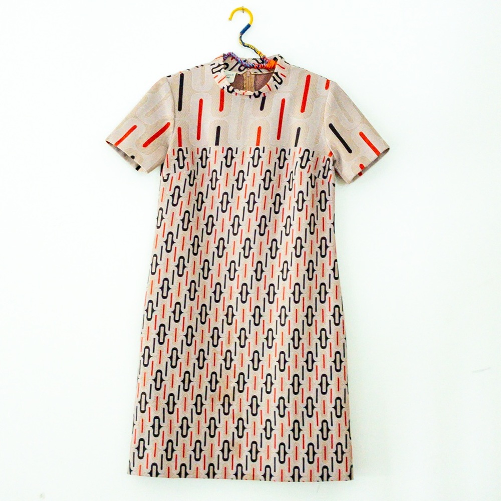 Vintage 1960s mod patterned dress